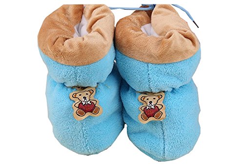 Durable Lovely Winter Baby shoes Coral Velvet Indoor & Outdoor Baby Socks Blue