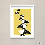 Poster FLEDERMÄUSE & TAPIRE Tierposter Illustration Plakat Kinderzimmer Design