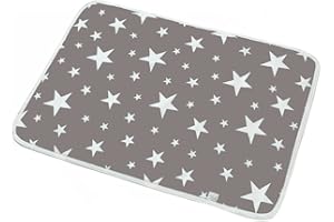 Souarts Matelas à Langer pour Bébé, Tapis à Langer Bebe Animaux Imperméable Lavable Ultra Absorbant Réutilisable Pliable Unisexe Apis à Langer Portable pour L'intérieur, Extérieur, Voyage