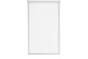 Estoralis | Gove | Estor Enrollable Diseño Moderno | Sin Taladrar Translúcido Liso | Color | Blanco Roto | 45 x 180 cm (Ancho/Alto) Tamaño Tela 42 x 175 cm | Estores para Ventanas y Puertas