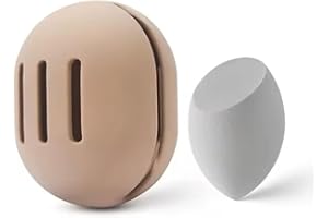 GMHOME,Beauty Blender Case,Soporte y Esponja De Maquillaje,Estuche de Viaje y Esponja de Maquillaje Suave Reutilizable Lavable Silicona,Soporte de Esponja Belleza de Maquillaje Esponjas De Mujer,Suave