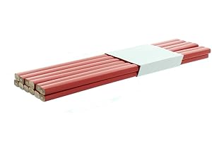 ‎BTEC Zimmermannsbleistift rot, viereckig 250 mm 12 Stück