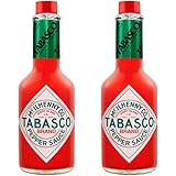 TABASCO® Brand Original Red Pepper Sauce 2 x 350ml = 700ml - Duo Pack - aus nur drei 100% natürliche Zutaten - 3 Jahre Reifez
