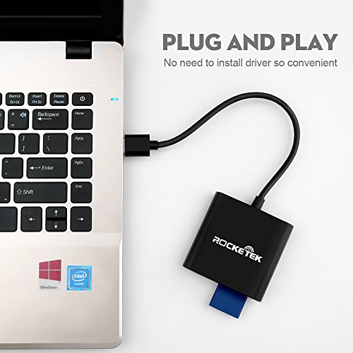 Rocketek USB 3.0 Aluminium Kartenleser Adapter – Schreiben und Lesen mit 3 Steckplätzen für SD / Micro SD / CF / TF und mehr Speicherkarten - 6