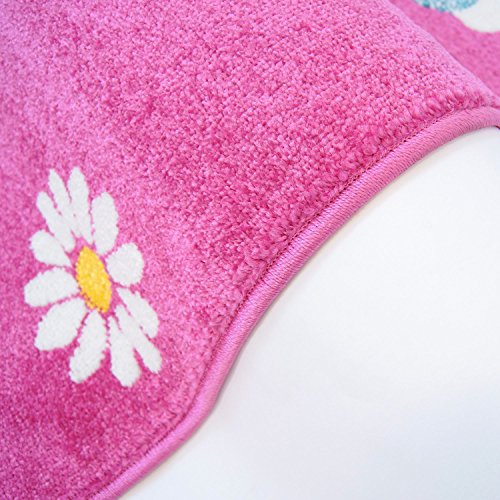 Kinder Teppich Play Eule bunt Pink Creme Gelb Grün Orange Türkis Rot Öko Tex versch Größen, Moda:80 x 150 cm - 3