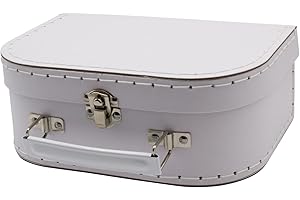 GICO Mallette en carton blanc à personnaliser soi-même pour cadeaux – Emballage cadeau ou pour bricoler, Blanc., 1 stück (1er Pack), mallette