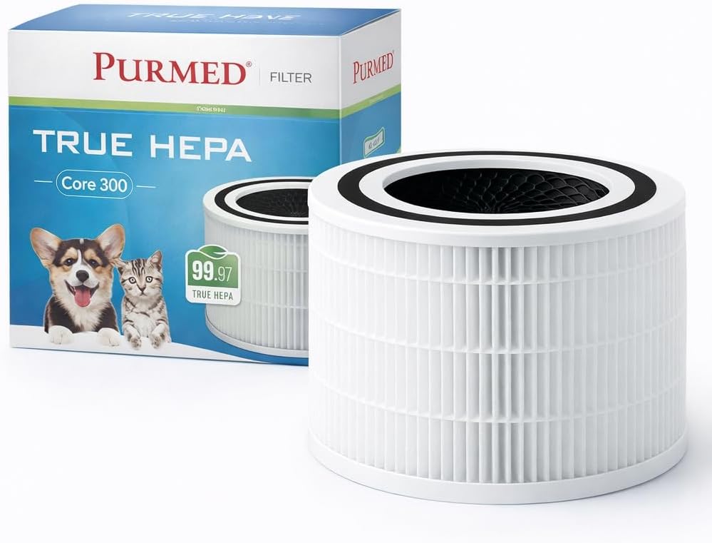 Purmed Levoit Core 300, Core 300S Air Purifier Uyumlu Hepa + Karbon Filtre - Beyaz (Beyaz)