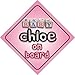 Price comparison product image Baby Girl Chloe on board novelty car sign gift / present for new child / newborn baby