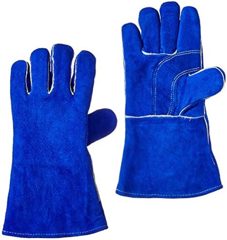US Forge 400 Welding Gloves Lined Leather, Blue - 14 by US Forge