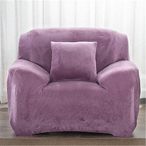 Stretch Sofahusse Sofabezug Sesselbezug Sofaüberwurf Armchair Cover für 1/2 Sitzer LianLe (2 Sitzer 145-185cm, LeichtLila) - 4