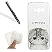 Produktbild Galaxy S8 Hülle,HandyHülle für Samsung Galaxy S8,Leeook Kratzfeste Scratch-Resistant Hülle TPU Case Schutzhülle Silikon Crystal Kirstall Clear Case Durchsichtig Lustig Weiß Katze Malerei Muster Transparent Weichem Silikon Schutzhülle Handy Gürtel Tasche Schutzhülle Hülle Case Cover Abdeckung Etui TPU Bumper Schale für Samsung Galaxy S8 + 1 x Schwarz Eingabestift-Weiß Katze