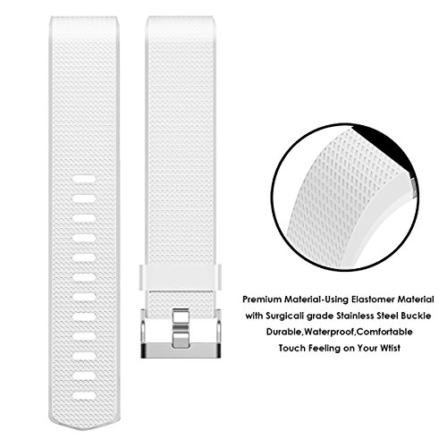 Kutop für Fitbit Charge 2 Armband,TPU weiches Silikon sports Ersetzerband Silikagel Fitness verstellbares Uhrenarmband für Fitbit Charge 2 - 4