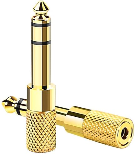 Adattatore Audio Jack 3,5mm Femmina A 6,35mm Maschio - 2 Pezzi - Per Cuffie, Amplificatori E Chitarre - Foto 2