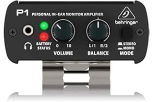 Behringer POWERPLAY P1 Persönlicher In-Ear Monitor Verstärker Kompakter und Leistungsstarker Audioverstärker für Musiker