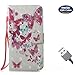 Price comparison product image Aireratze Galaxy S7 Edge case,Galaxy S7 Edge cover, [Wallet Case] Premium Soft PU Leather Notebook 3D Surface Design Case ID Slot Slim Flip Skin Cover for Samsung S7 Edge(Butterfly)+USB cable