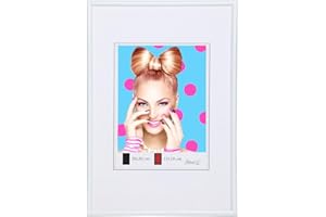 Bilderrahmen Kunststoff Lifestyle Foto Rahmen Collage Wanddeko Poster Photo Style: Farbe: Weiß | Format: 50x70