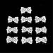 SONGQEE(TM) 10Pcs 3D Silver Alloy Rhinestones Butterfly Knot Style Five Nail Art Slices Glitters