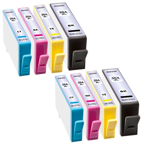 PlatinumSerie® 8x Druckerpatrone XXL kompatibel für HP 364 OfficeJet 7515 PhotoSmart B109A B8550 PhotoSmart e-All-in-One 7510 7520 - 2