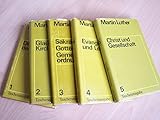 Martin Luther - Taschenausgabe. Auswahl in fünf Bänden. (5 Bände komplett) Band 1: Die Botschaft des Kreuzes; Band 2: Glaube und Kirchenreform; Band 3: Sakramente, Gottesdienst, Gemeindeordnung; Band 4: Evangelium und Leben; Band 5: Christ und Gesellschaft.