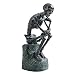 Produktbild Design Toscano Skelett-Denker von Rodin  Gothic-Dekostatue, 25.5 cm, Grau