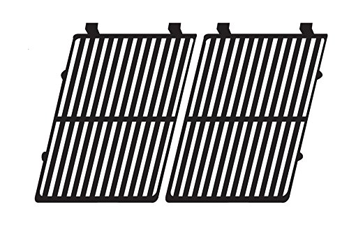 Preisvergleich Produktbild Music City Metals 64292 glänzend Gusseisen Grillrost Set für Broil King Marke Gasgrills - Schwarz (2-teilig)