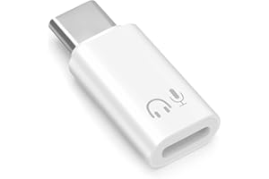 BORLTER CLAMP Lightning to USB C Adapter for Headphones Support Line Control, Lightning to USB-C Audio Adapter Compatible with iPhone 16/15 Series, iPad and other Type-C Audio Ports, White