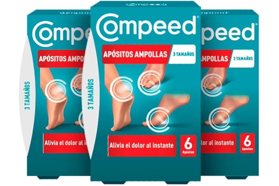 COMPEED Ampollas Surtido, Apósitos Hidrocoloides Contra Rozaduras, Pack 3 x 6 uds.