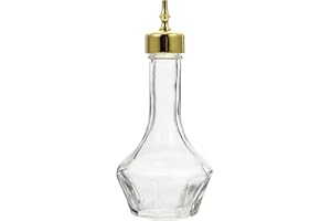 HEALLILY Bitters Bottiglia in Manoblown Cocktail Dasher Vetro Dash Bottiglia con Bottiglia in Acciaio Inox Dasher Top 50 Ml Strumento Bar Professionale per La Produzione di Cocktail