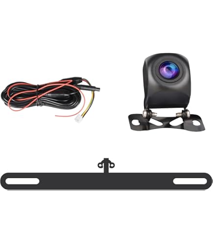 HDMEU Caméra De Recul Pour Voiture, étanche Et Vision Nocturne LED, Plaque D 'immatriculation, Feu De Freinage, Caméra De Recul Pour