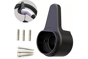 E-S1mple Type 2 EV Holder Strong Type 2 Wall Bracket EV Charger Holder for EV Charging Cable Organiser EV Cable Holder Type 2 - ABS