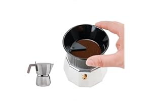 watchget Imbuto dosatore per moka, nero, 3 tazze, in plastica, classico, espresso, accessorio per moka