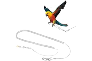 TNFEEON Corda da addestramento per, anelli per cocorite, attrezzatura falconeria pappagalli per uccelli da volo anti-morso Kit per guinzagli per cockatiels Uccelli da volo per uccelli di storno 6m Corda