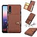 Produktbild JiuRui Zubehör Huawi P20 Pro, Horizontale Flip Folio Case Brushed Stoff Textur Pouch Case mit Wallet & Holder (Color : Brown)