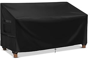 GARPROVM Housse de Banc de Jardin 2 à 3 Places, Housse de Banc de Palette, imperméable Coupe-Vent Tissu Oxford 600D, pour Banc en Bois/rotin 148 x 84 x 79 cm