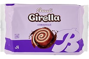 MOTTA Bauli Girella Spirale al Cioccolato, Senza Conservanti e Coloranti, con solo Aromi Naturali, Confezione da 8 Merendine, 8 x 35 g