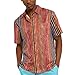 Produktbild TWISFER Herren Hemd Kurzarm Funky Hawaiihemd Sommerhemd Front-Tasche Gedruckt Button Down Freizeithemden Hawaii Hemd Männer M-XXXL