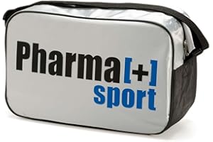 PHARMA+SPORT Borsa Medica Sportiva Vuota per Calcio e Altri Sport, ART.9301, Tracolla, Contenuto di Primo Soccorso, Nylon Lavabile, Argento/Nero
