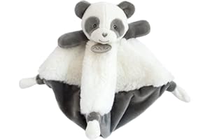 BABY NAT BABYNAT - Mon P’tit Panda - Doudou Plat Panda Noir & Blanc Avec Nouettes - 24 cm - Ultra Doux - Facile À Manipuler - Doudou Souple Bébé Dès La Naissance - Idée Cadeau Pour Filles Et Garçons - BN0459