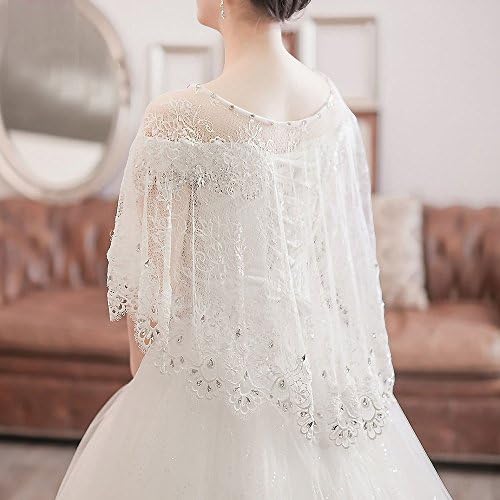&amp;huahua Bride shawl shoulder chain necklace jewelry wedding accessories lace fashion cloak Thin , a