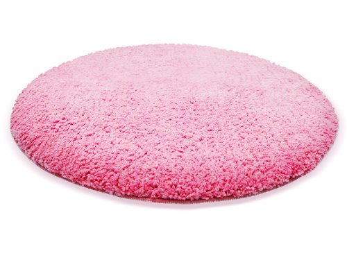 SKY Badematte Uni – Größe wählbar – 95cm rund, pink – Öko-Tex 100 zertifiziert - 4