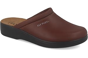 Fly Flot | Man Professional, Zoccoli Sanitari Uomo, Ciabatta con Tomaia in Pelle e Sottopiede in Pelle Scamosciato