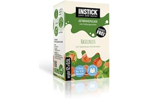 INSTICK JUST ADD WATER INSTICK Bevanda istantanea senza zucchero per prodotti lattiero-caseari (Nocciola) - 1 confezione per 12 x 0,5 L - Ideale per latte, yogurt, skyr, quark - Vegana e a basso contenuto calorico