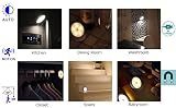 Nachtlicht LED, 360° Drehung Bewegungssensor Nachtlampe HonestEast 5500K Akku USB Wiederaufladbare LED Nachtlicht mit 5 LEDs Magnetische Basis für Schlafzimmerflur Badezimmer Schlafzimmer Wandleuchte(Kaltweiß) - 6