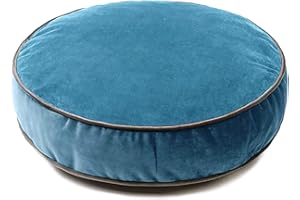 Minidream Round Floor Cushion Plush Pillow Decoration for Sofa Bed or Chair - Blue