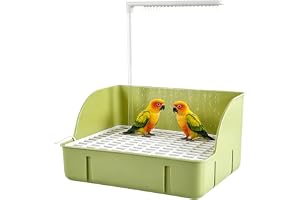 FARYODI fågel badhus badkar, automatiskt fågelbad med pump, fågelbad med vattencirkulation, fågeldusch tillbehör för parakitf