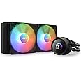 NZXT Kraken 240 RGB - RL-KR240-B1 - 240mm AIO CPU Liquid Cooler - Customizable 1.54" Square LCD Display for Images, Performance Metrics and More - 2 x F120 RGB Core Fans - Black