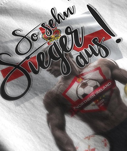 Stylotex Herren T-Shirt Basic So sehn Sieger aus Guy Nord Irland Northern Ireland, Farbe:weiss;Größe:S