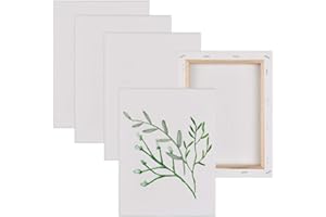 FOROREH Kit 5 Toiles à Peindre 20x30cm, Toile Toile pour Peinture à l'huile Acrylique, Toile de Coton avec Cadre en Bois pour Tissus Blancs, Toile Peinture pour Dessin Art Décoration