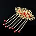 Tinksky Chinese Hair Comb Cheongsam Hair Accessory (Red)