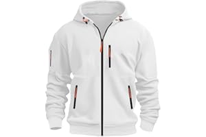 MEDUOLA Herren Kapuzenstrickjacke Sportjacke Jogging Hoodie Jungen & Männer Sweatshirt Reißverschluss Tasche Multifunktionale Strickjacke Hoodie